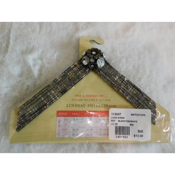 Switch Flops NEW size SMALL Lucia Strap Black Tan - Picture 2 of 4